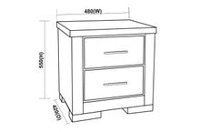 RUSTICED BEDSIDE TABLE - ASSORTED COLOURS