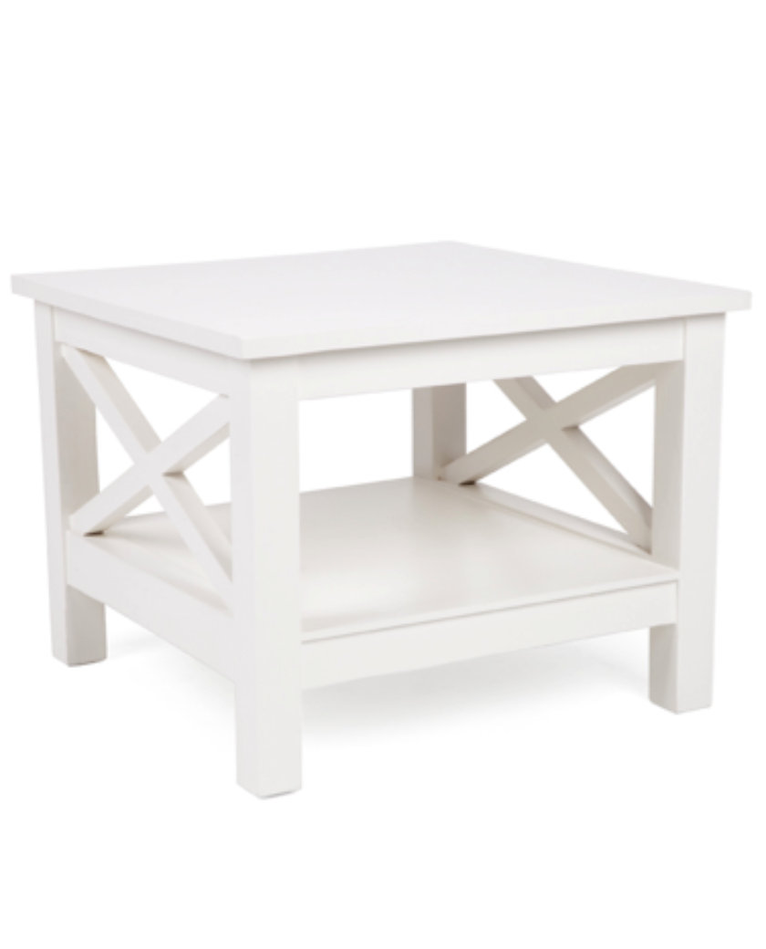 X  STYLE SIDE TABLE (DET293) - WHITE