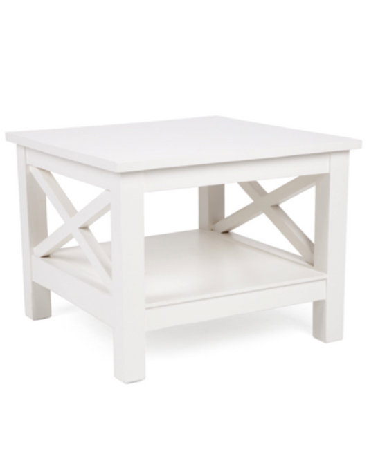 X  STYLE SIDE TABLE (DET293) - WHITE