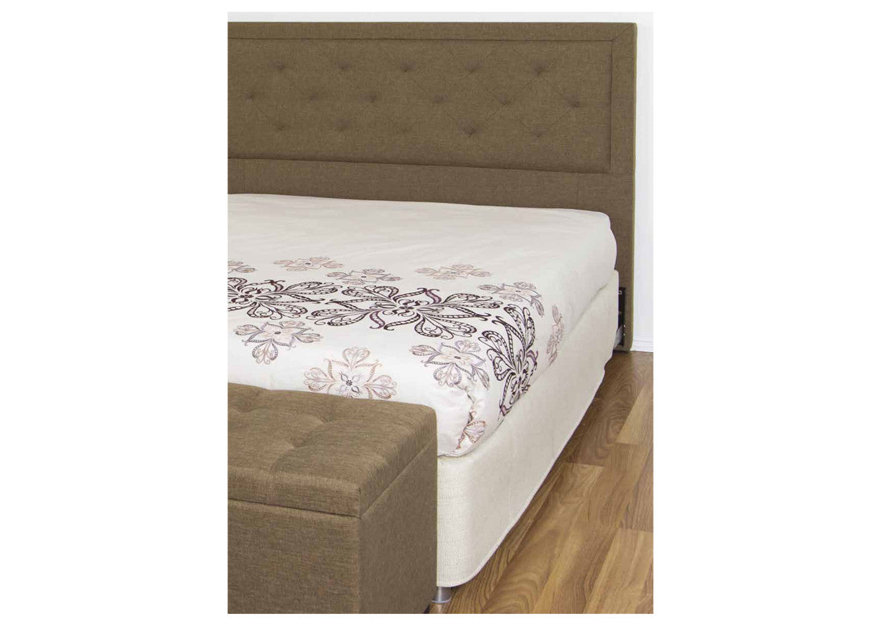 Roeland King Bedhead (MODEL 2-12-1-24-12-1-14-4) - Mid Brown