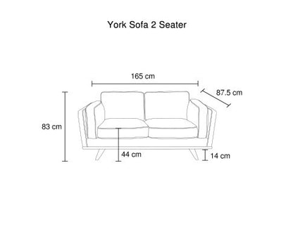 RAVEN 2 SEATER LEATHERETTE  SOFA - BROWN