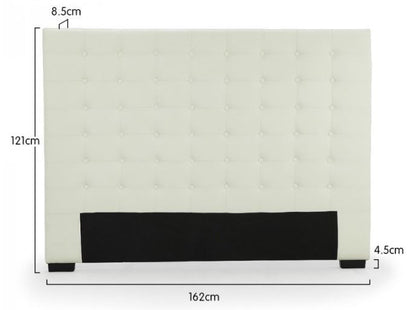 QUEEN GRONTEC FABRIC  HEADBOARD ONLY - LIGHT BEIGE