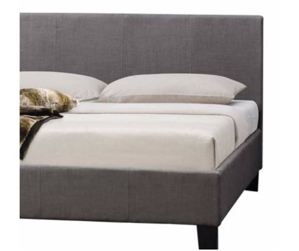 QUEEN POLARIS LINEN FABRIC BED FRAME - GREY
