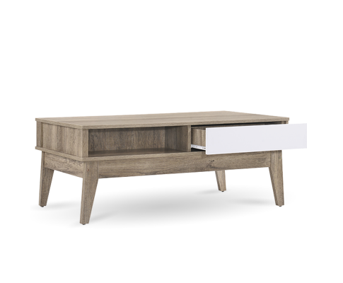 CANON COFFEE TABLE WITH DRAWER - 2 TONE