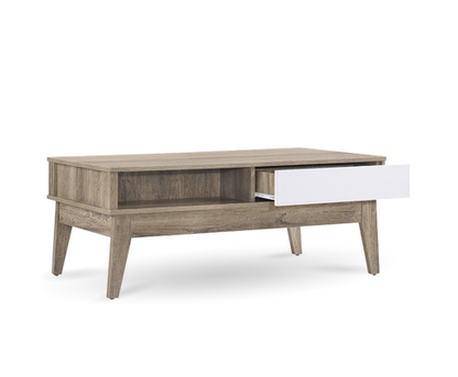 CANON COFFEE TABLE WITH DRAWER - 2 TONE