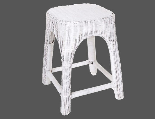 RATTAN (DET809) KITCHEN   STOOL - SEAT: 500(H) -  WHITE