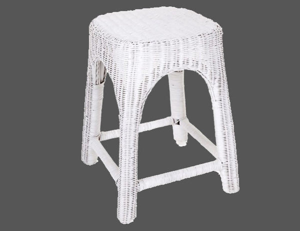 RATTAN (DET809) KITCHEN   STOOL - SEAT: 500(H) -  WHITE