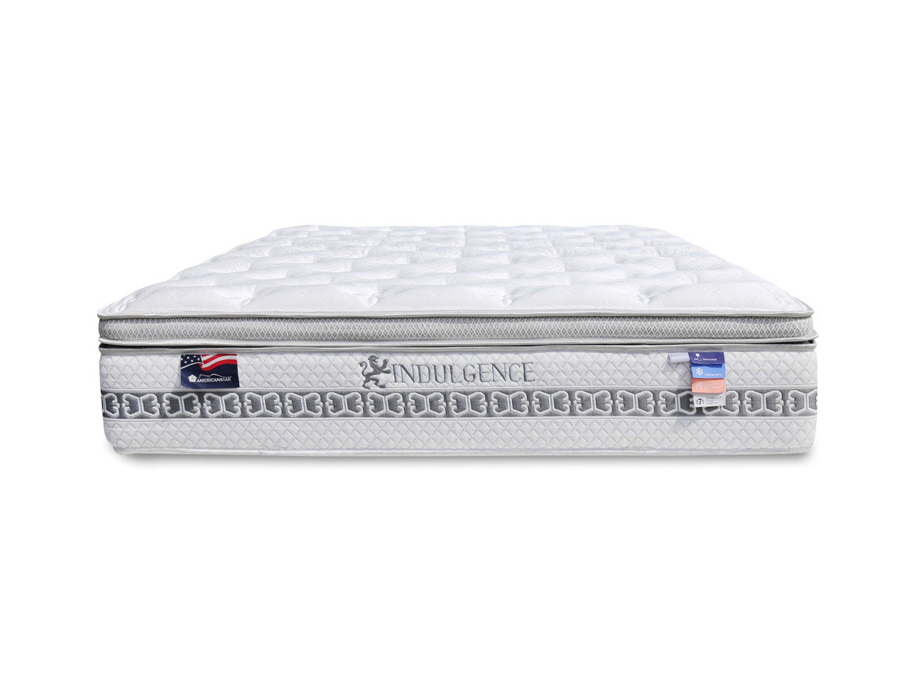 QUEEN POSTURE INDULGENCE EURO TOP MATTRESS WITH AERO GEL MEMOMRY FOAM - MEDIUM