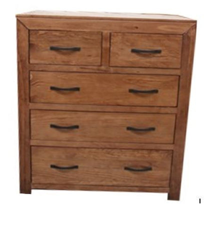 BUSTIN 5 DRAWER SPLIT TOP TALLBOY - 1180(H) X 940(W) -  (6-18-1-14-11) - BALTIC(#503)