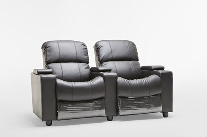 SOPHIE (212) LEATHER/ETTE COMBINTATION PUSHBACK TWIN RECLINER