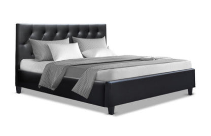 QUEEN MICHAEL FABRIC BED - BLACK
