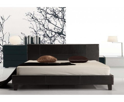 LEXUS  KING LEATHERETTE BED FRAME  -BLACK