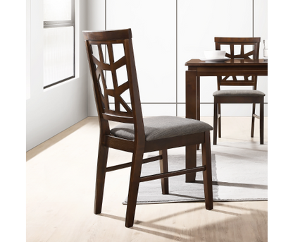 HARTWELL (SET OF 2) DINING CHAIR WITH NEST CARVED DESIGN - CAPPUCCINO