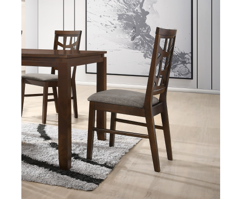 HARTWELL (SET OF 2) DINING CHAIR WITH NEST CARVED DESIGN - CAPPUCCINO