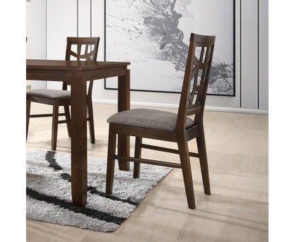 HARTWELL (SET OF 2) DINING CHAIR WITH NEST CARVED DESIGN - CAPPUCCINO