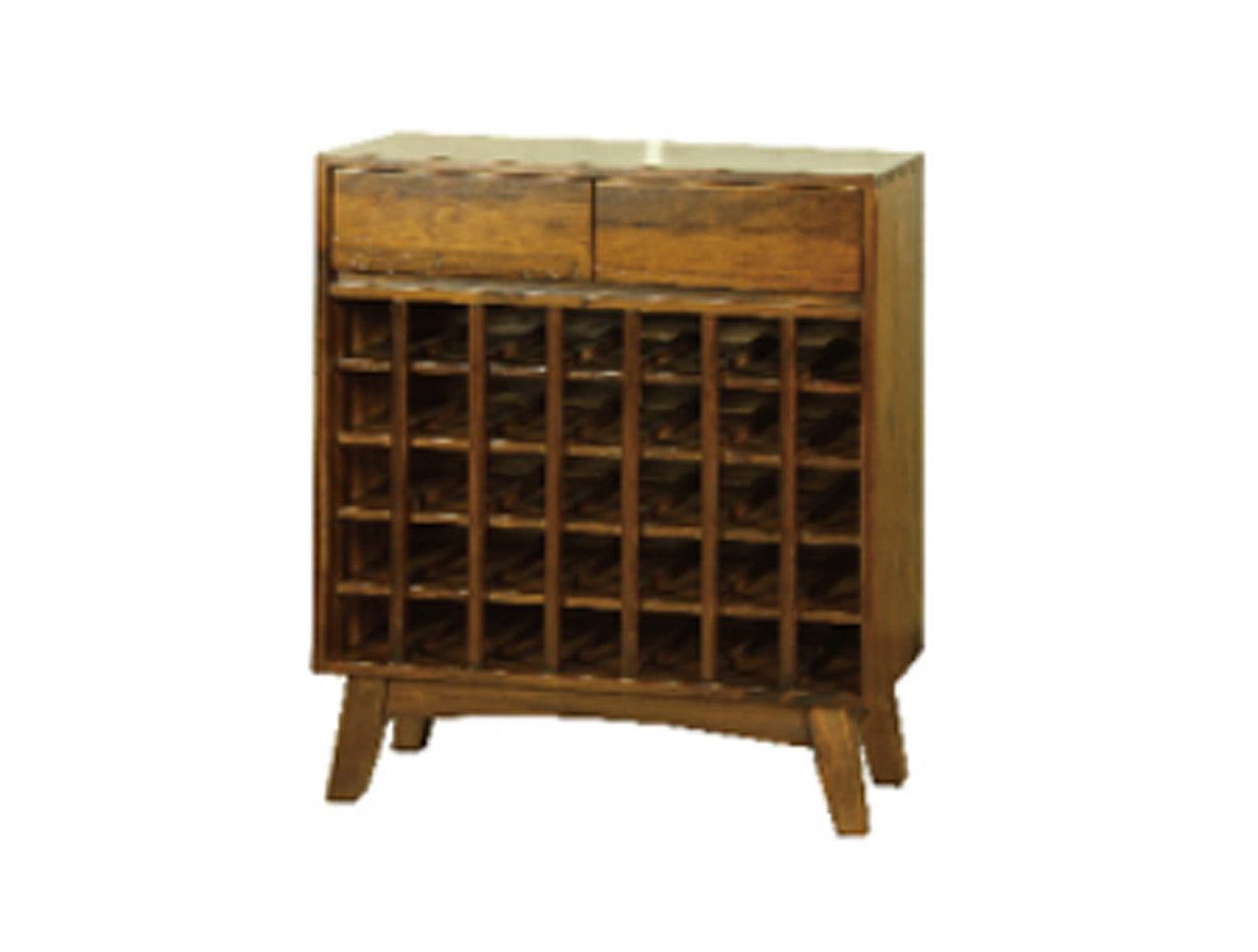 EUREKA 2 DRAWER WINE RACK (MODEL-16-9-14-14-1-3-12-5 ) - 1000(H) X 865(W) - HAZELNUT
