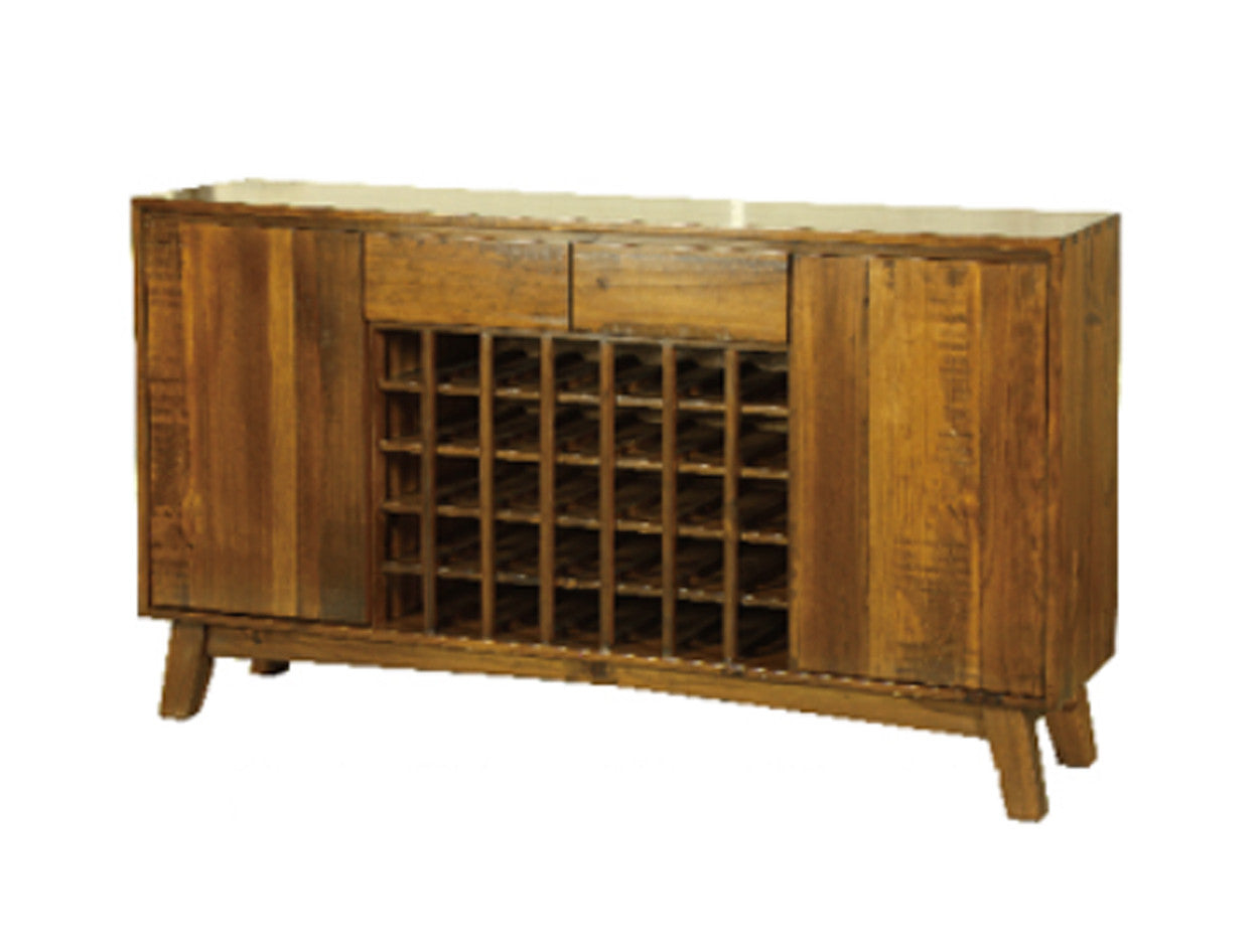 EUREKA 2 DRAWER / DOOR WINE RACK (MODEL-16-9-14-14-1-3-12-5 ) - 1000(H) X 1800(W) - HAZELNUT