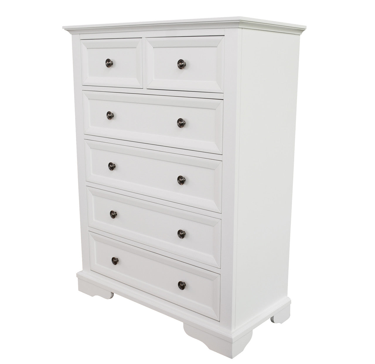 KING AUSTIN 4 PIECE (TALLBOY) BEDROOM SUITE - WHITE
