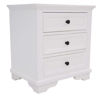 CHANELLE KING 4 PIECE (TALLBOY) BEDROOM SUITE (22-9-5-14-14-1) - WHITE