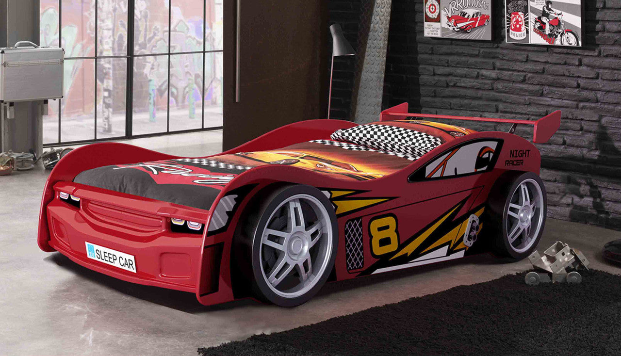 Single Night Racer Racing Car Bed - Red