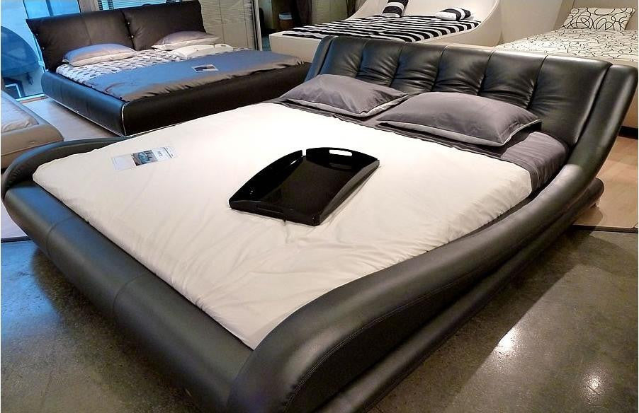 Porteci King 3 Piece Bedside Bedroom Suite (WITH #25 BEDSIDES) - Leatherette - Assorted Colours