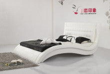 TROGINO (3068) KING 3 PIECE BEDSIDE BEDROOM SUITE (WITH #25 BEDSIDES - SEE ADDITIONAL IMAGE) - LEATHERETTE - WHITE