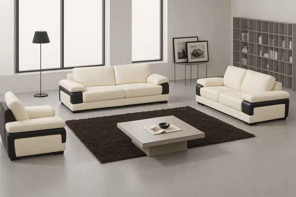 Luciana (F6004) 1 Seater + 2 Seater + 3 Seater Leather/ette Combination Lounge Suite - Assorted Colours