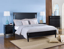 VALERIA (6204) KING 4 PIECE (TALLBOY) BEDROOM SUITE - BLACK WASH