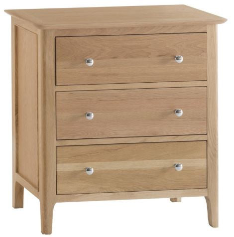 ROBINHOOD 3 DRAWER CHEST (NT-3DC) -  800(H) X 750(W) -NATURAL OAK FINISH