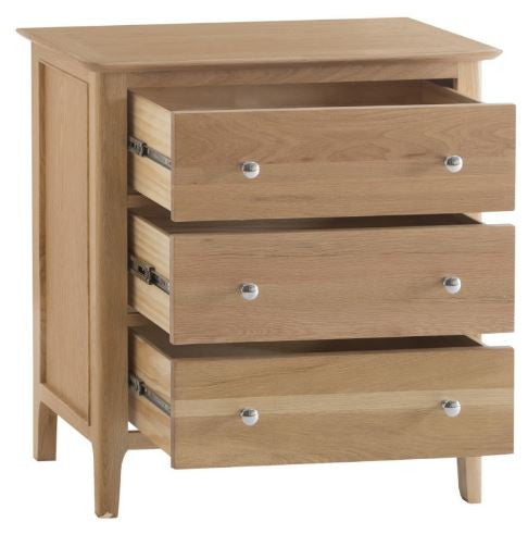 ROBINHOOD 3 DRAWER CHEST (NT-3DC) -  800(H) X 750(W) -NATURAL OAK FINISH