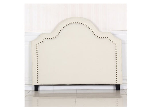 Anne Queen Tufted Fabric Bedhead - White
