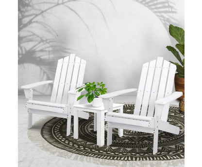 HADLEY 3 PIECE OUTDOOR LOUNGE SETTING - WHITE