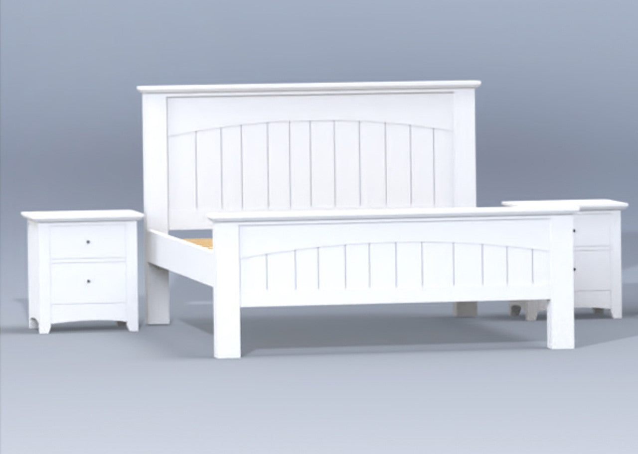 DOUBLE OR QUEEN ANDREIA (CUSTOM MADE) 3 PIECE (BEDSIDE) BEDROOM SUITE - ASSORTED COLOURS