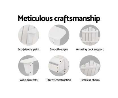 HADLEY 3 PIECE OUTDOOR LOUNGE SETTING - WHITE