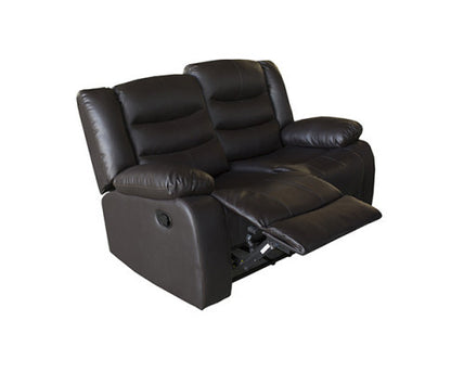 ROCKY 3 SEATER PU LEATHER  RECLINER  - BLACK