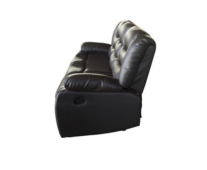 ROCKY 3 SEATER PU LEATHER  RECLINER  - BROWN