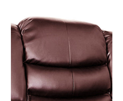 HANNY 3 SEATER BONDED LEATHER  RECLINER  - BROWN