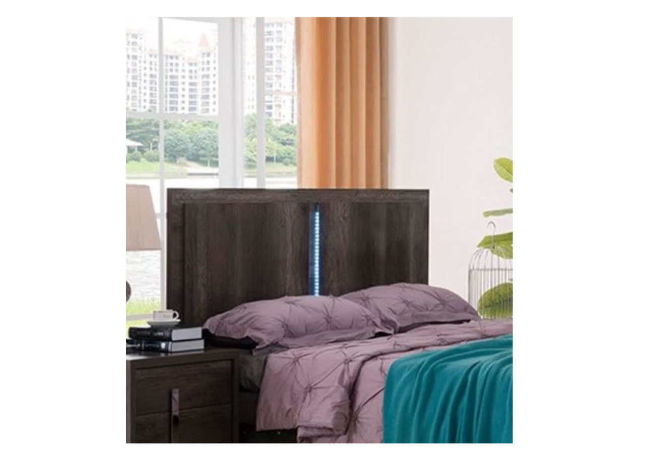 Queen Yonkers Bedhead Only- (13-15-14-1-3-15) - Charcoal