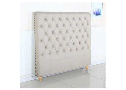 SEAN DOUBLE TUFTED  FABRIC BEDHEAD - BEIGE