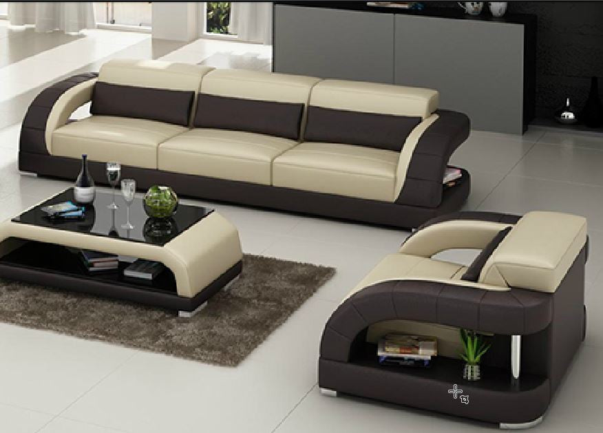 Danlily (G8016D) 3 Seater + 1 Seater + 1 Seater Lounge - Choice Of Leather And Assorted Colours Available