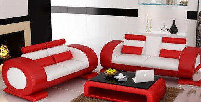 Caein (R7004D) 3 Seater + 2 Seater Lounge - Choice Of Leather And Assorted Colours Available
