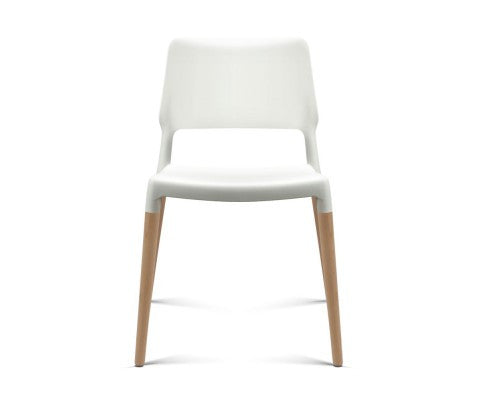 WALES SET OF 4 BELLOCH REPLICA DINING CHAIR - WHITE / BEECH