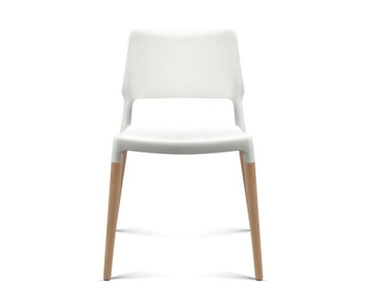 WALES SET OF 4 BELLOCH REPLICA DINING CHAIR - WHITE / BEECH