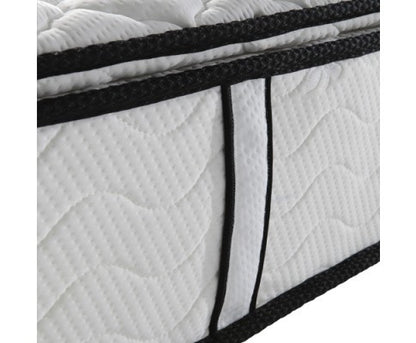 KING SINGLE LATEX PILLOWTOP POCKET SPRING MATTRESS - MEDIUM