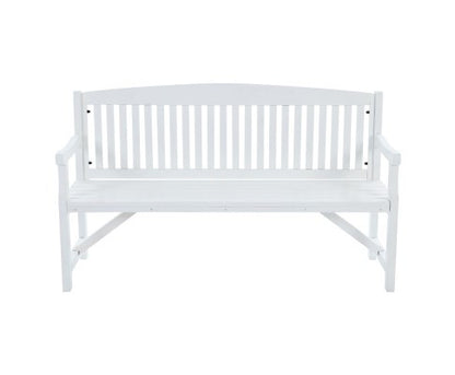 GANY  OUTDOOR 2 SEATER OUTDOOR BENCH WITH ARMREST -840(H) X 1600(W)- WHITE