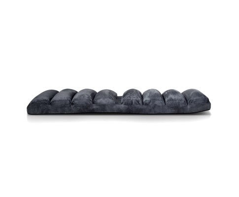 ABINAS LOUNGE SOFA CHAIR WITH 3 ADJUSTABLE SECTIONS - CHARCOAL