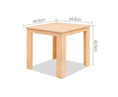 ORBITS 3 PIECE OUTDOOR WOODEN BEACH TABLE AND CHAIR SET - NATURAL