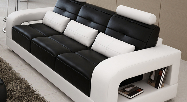 SENCHEL  3 SEATER LEATHERETTE SOFA  (MODEL - L6008D) - CHOICE OF LEATHER AND ASSORTED COLOURS AVAILABLE