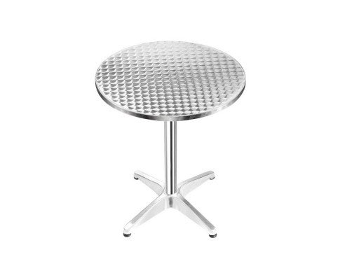LEVI ADJUSTABLE ROUND BAR TABLE - SILVER