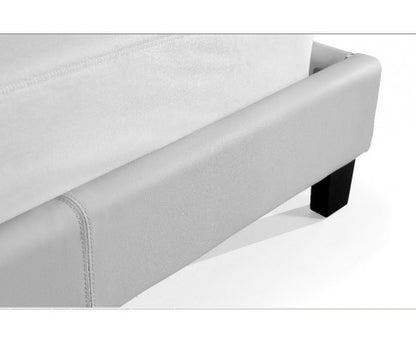 LEXUS  KING LEATHERETTE BED FRAME  -WHITE